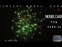 ম্যান্ডারিন 99 শট উদযাপনের জন্য রঙিন ক্রেতা কেক ফায়ারওয়ার্ক