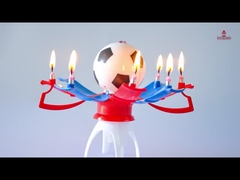 কাস্টমাইজড ফুটবল মিউজিক্যাল জন্মদিনের মোমবাতি প্যারাফিন মোম উপাদান