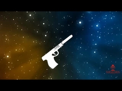 পার্টির জন্য চার রঙের পিস্তল ফাউন্টেন ফায়ারওয়ার্কস হ্যান্ডহেল্ড স্পার্কলার ফাউন্টেন স্যালুট