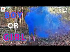 চাইনিজ কারখানা দিনের বেলা বিবাহের হ্যান্ডহেল্ড রঙিন ধোঁয়াশা ফ্লেয়ার ফায়ারওয়ার্ক পার্টি লিঙ্গ প্রকাশ ধোঁয়াশা বোমা