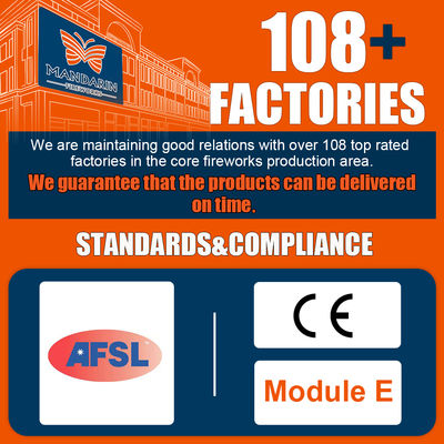 Chinese Factory Mandarin Fireworks 1.3G Firework Professional Display Un0335 Pyrotechnics 50 Shots Christmas Tree Cake Fireworks