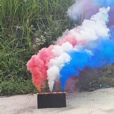 চীনা পাইকারি রঙিন ধোঁয়া দিবসের ফায়ারওয়ার্ক তিন রঙের ধোঁয়া ফ্লেয়ার রঙ বোমা বিয়ের ছবির জন্য ধোঁয়া ফ্লেয়ার