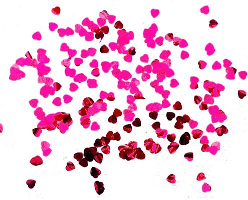Metallic Heart Paper Party Confetti Cannon 35cm For Birthday