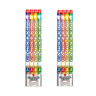 5 শট কাস্টমাইজযোগ্য রোমান মোমবাতি ফায়ারওয়ার্কস উৎসব ও উদযাপনের জন্য 0.032 CBM সহ পাইরোটেকনিক